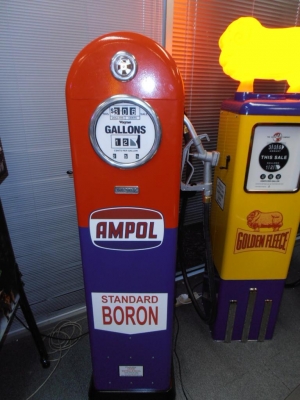 Ampol 50&#039;s Era Round Top Petrol Bowser