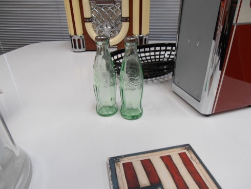 Coke Glass Retro USA BRAND Salt and Pepper Shakers